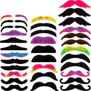 Fancy Self Adhesive Mustasches Novely Beard Fiesta Masquerad Mustasches Party Photography Props Halloween Costume Decorations