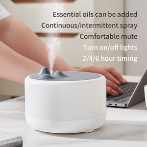 Other Electronics FEA Air Humidifier with LED Flame Lam Timing Function USB Large Capacity Ultrasonic Spray Household Mute Essential Oil Diffuser 230826