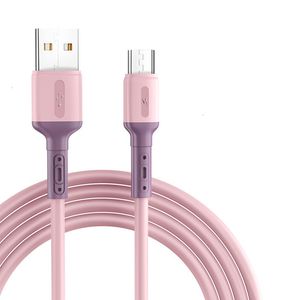 1m 2m Liquid Silicone Usb Type C Cable Fast Charging Micro Cables Typec Data Cord Charger for Samsung Huawei Xiaomi Vivo Oppo