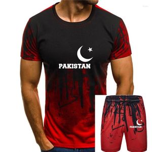 メンズトラックスーツの楽しいTシャツパキスタンカスタムレイアウトクリケットファンTシャツ - 名前を追加できます