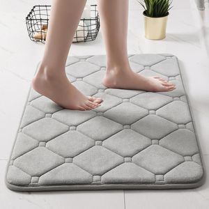 Badmattor Memory Foam Mat Super Water Absorption Machine Washable Badrumsmatta mjukt absorberande snabbt torrt badmat golvmattor