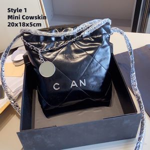 Mini Shoulder Bag Drawstring Bag CC Bucket Bag Genuine Leather Gold or Silver Chain Black Tote Bag Designer Side Bag Popular Handbags Luxury Bag Brands