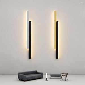 Lâmpada de parede moderna led fundo interior iluminação decorativa quarto corredor ao lado casa nordic acrílico longo arandela 60cm