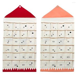 Storage Bags Hanging Bag With Pockets Door Mounted Makeup Shelves For Year Girls Christmas Wall