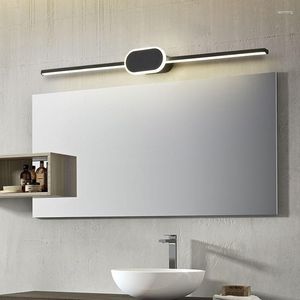 Vägglampa modern led minimalistisk svart vit lång sconce för sovrum vardagsrum studier badrum belysning fixtur lyster