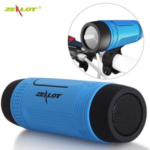 Portable Speakers Zealot S1 Portable Bluetooth Speaker Wireless Bicycle Speaker fm Radio Outdoor Waterproof Boombox Support TF Card AUX Flashlight 230826