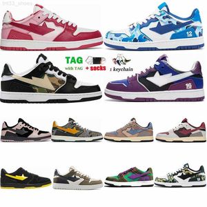 Sta Sk8 Designer Shoes ABC Camo Red Black Electric Yellow Triple White Leather Sneaker Fashion Luxury shoe Green Grey Road Star Mens Womens Trainers
