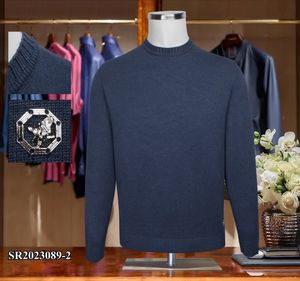 Мужские свитера -свитера Биллиардер Свитер Кашемир Мужской 2023 г. Теплый осенний зимний вышивка удобная эластичная повседневная сумма большого размера M4XL 230826