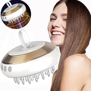 Cabeça massageador ems microcorrente escova elétrica couro cabeludo massagem pente led íon crescimento do cabelo vibração anti perda perda de cuidados de saúde 230826