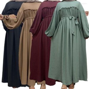 Etniska kläder ramadan muslimska kvinnor abaya blygsam långärmad klänning Islamiska kläder arabiska Turkiet kaftan klänning s-2xl