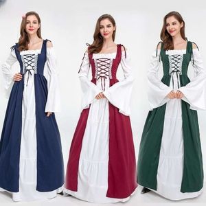 Halloweenowe kostiumy dla kobiet średniowieczne seksowne kostiumy dorosłe sukienki renesansowe suknie karnawałowe irlandzkie wiktoriańskie strój gorszowy cosplay