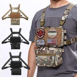 Men's Vests Laser Molle Outdoor Tactical Hunting Vest Military Bag CS Wargame Chest Bag Men Nylon EDC Outdoor Camping Daily Hiking Backpack 230827