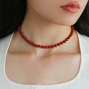 Choker Timeless Wonder Fancy Geo Stone Beaded Necklace For Women Designer Jewelry Goth Runway Trendy Party Rare Gift Kpop Cute Mix 4521