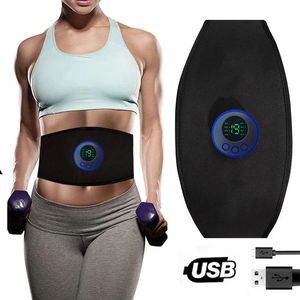 Core Abdominal Trainers EMS Waist Abs Slimming Trainer Belt Abdominal Muscle Stimulator Weight Loss Exercise Massager Home Gym Fitness Body Shaper 230826