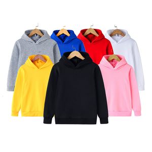 Hoodies tröjor mode barn pojke hoodies s hoodies vår höst flickor avslappnade hoodies tröja barn solida färg hoodies tröja 230826