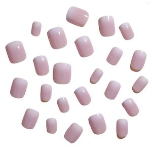 False Nails Purple Gradient Short Thin Full Cover Nail Ornament For Professional Salon