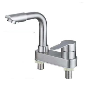 Bathroom Sink Faucets & Cold Mixer Faucet Deck Mounted Basin Stainless Steel Accessories