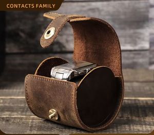Портативные кожаные часы Case Single Watch Travel Case Premium Leather Watch Case, Men Watch Case для проезд