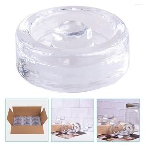 Storage Bottles 3 Pcs Jar Lid Fermented Glass Weights Clear Fermenting Lids Sauerkraut Fermentation Covers Mason