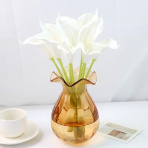 Mini pu Calla Lily Fake Symulacja kwiatowa Dekoracja domu Dekoracja