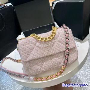 Üst moda kadınlar çanta lüks tasarımcı deri çantalar yüksek kaliteli yün kapitone çift flep zincir omuz çantası 25cm bahar ve sonbahar yeni el çantası çapraz cüzdan