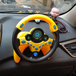 Volante elettrico di simulazione del giocattolo di decompressione con luce e suono educativo per bambini CoPilot regalo vocale per auto per bambini 230826