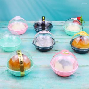 Gift Wrap Small Round Baking Packaging Box Transparent Cupcake Boxes Hemispherical DIY Desert 50pcs/100pcs