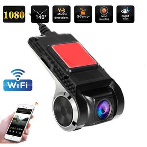 Mini câmeras WIFI Dash Cam DVR Dash 1080P Câmera 1920 * 1080 WIFI Conexão Bluetooth Android DVR Gravador de condução de carro Gravadores de versão noturna 230826