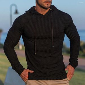 Erkek Sweaters Moda Sonbahar Kış Kapşonlu Süveter Erkekler Sıcak Bıkıklen Kepçesi İnce Fit Kazak Klasik Sweter Triko Evi