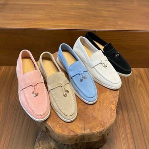Dress Shoes Summer Walk pure soft sole comfortable loafers a flat fringed womens shoes leather cashmere single 230826