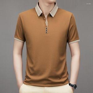 Men's Polos Polo T Shirt For Men Clothes Summer Short Sleeve Mens Tshirts 2023 Fashion Casual T-shirt Loose Top Camisetas De Hombre LM