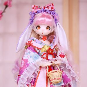 Dockor dbs doll 14 bjd dröm fairy match flicka kimono harts anime figur carton lala ruru ägg acgn sd samling leksak 230826