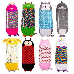 Sleeping Bags Children's Cartoon Sleeping Bag with Pillow Comfy Plush Warm Sleepy Sack For Birthday Gift Kids Doll Boys Girls Soft Sleepsacks 230826