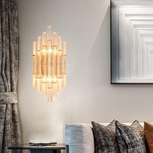 Vägglampor modern guldkristall klassisk design ljus hem dekoration sconce för sovrum korridor vardagsrum sängsidan