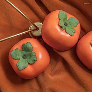 Decorative Flowers High-quality Simulated Fruit Persimmon Ornaments Table Decorations Food Shooting Props Window Decoration Scene Layout