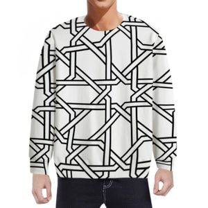 Herrtröjor tröjor mäns vår och vinter tröja mode trend lös besättning hals casual mönster tryckt jumper hoodie koreansk hajuku streetwear 230826