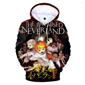 Herrtröjor de utlovade neverland 3d tryckta kvinnor/män mode hip hop hooded sweatshirt casual streetwear kläder