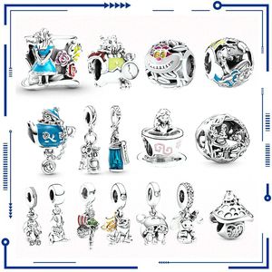 S925 Sterling Silber Charm Tea Party Perlen Charm Geeignet für Mädchen Party Pendeln Original Mode Armbänder Damen Modeschmuck Geschenke Kostenloser Versand