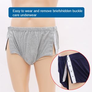 Underbyxor Mäns trosor Pure Cotton Nursing Briefs Lätt att slitna Neutrala korta män Underkläder Löst andningsbara 230826