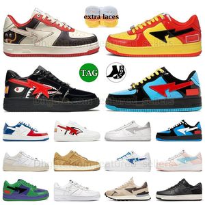 Fashion Casual Shoes SK8 Shark Black College Dropout Iron Mens Womens Sneakers ABC Camo White Blue Paste Pink Camo Caombo Black Platform Shoes Walking Jogging Shoes