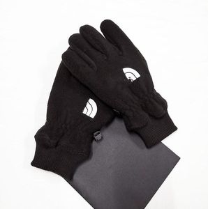 Designer verdicken Buchstabe Fünf-Finger-Handschuhe Herren Damen Herbst Winter warme weiche einfarbige Markenbriefdruck echtes Leder Kaschmirhandschuh A3