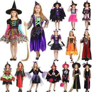 Halloween Costume Children's and Women's Poisonous Queen Performance Costume Girls 'Vampire Witch Witch Performance Costume Halloween