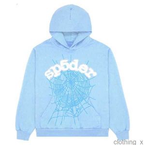 Herren Hoodies Sweatshirts 2023 Sky Blue Sp5der Männer Frauen 1 Hip Hop Young Thug Spider World Wide 555555 Print Pullover LH7E