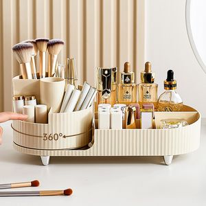 Sacos de cosméticos Casos 360 ° Rotating Makeup Brush Holder Cosmet Storag Box Luxury Makeup Organizador Batons Make Up Container Vanity Organizer Box 230826