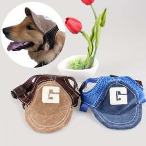 Dog Apparel Breathable Hat With Ear Holes Baseball Sun Suitable For Small Medium And Large Dogs Outdoor Sports Cute Summer