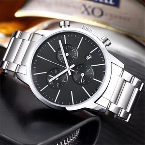 New Fashion Watch Mens Automatic Quartz Movement Waterproof High Quality Wristwatch Hour Hand Display Metal Strap Simple Luxury Popular Watch AA89