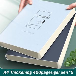 メモ帳A4ノートブック水平線スケッチブックカワイイ学生日記日記の文房具プランナー400ページオフィス365ノートパッド文房具230826