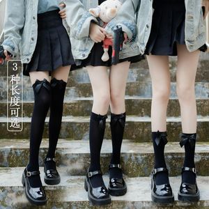 Women Socks Spring And Summer Long Over-the-knee Jk Uniform Silk Stockings White Butterfly Thin Style Japanese Girls Calf Mid-tube