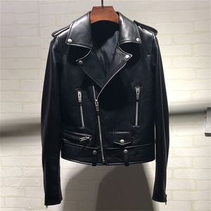 Womens Jackets Sungtin Women Loose Pu Leather Jacket Black Soft Faux Leather Jacket Street Moto Biker Leather Coat Jacket Lady Casual Outerwear 9paa1