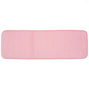 Bath Accessory Set 120x40cm Absorbent Nonslip Memory Foam Kitchen Bedroom Door Floor Mat Rug Carpet Pink